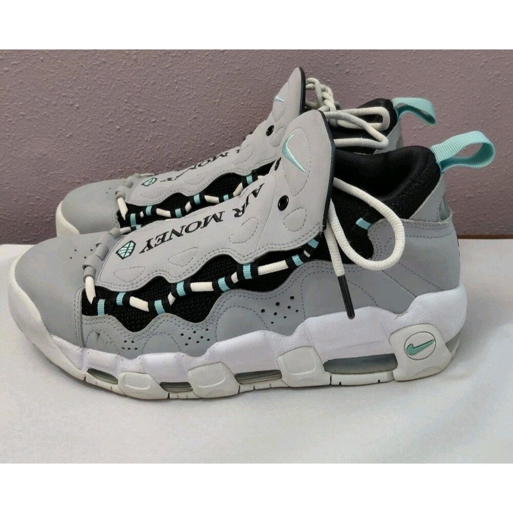 Nike Air More Money Wolf Gray Island & Green Men's Size 9 Shoes AJ2998-003 - Picture 3 of 8
